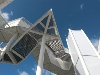 Low angle view of modern building against sky