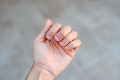 Close-up of human hand