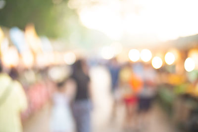 Defocused image of people on beach