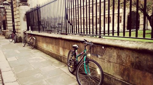 Bicycle parked at parking lot