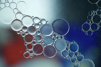 Close-up of bubbles in water