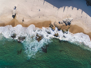 High angle view of beach