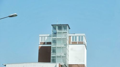 Low angle view of building against clear sky