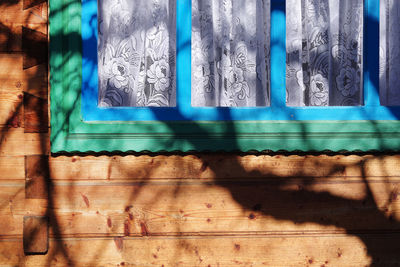 Close-up of window on wall