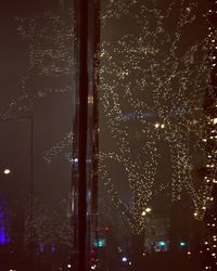 Illuminated city at night