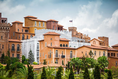 Residential buildings against sky