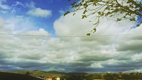 Low angle view of cloudy sky