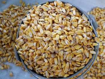 Detail shot of sweet corn kernels