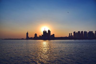 Cityscape at sunset