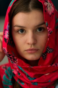 Close-up portrait of young woman