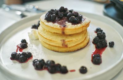 Close-up of dessert in plate