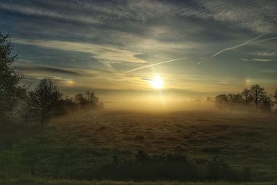 Scenic view of sunset