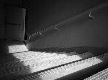 High angle view of empty staircase