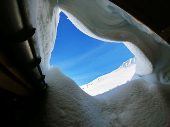 Low angle view of mountains against sky