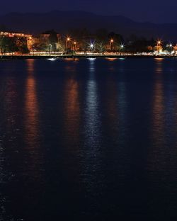 Illuminated city at night