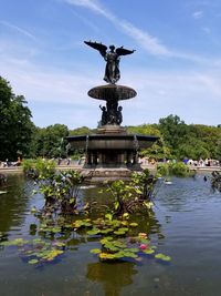 Statue of fountain in park