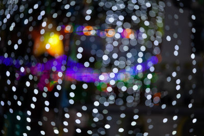 Defocused image of illuminated lights