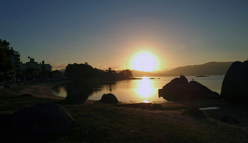 Scenic view of sunset against sky