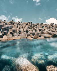 Panoramic view of sea against sky