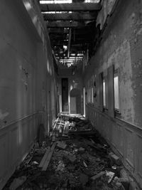 Interior of abandoned building