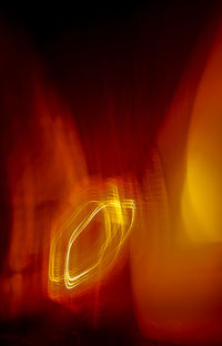Blurred motion of light painting at night