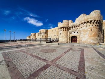 Side view of citadel of qaitbay in alexandria 