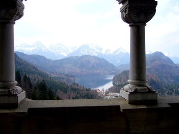 View of mountain range against sky