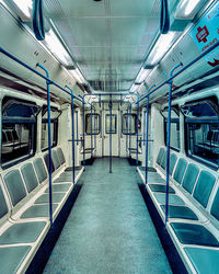 Empty subway train