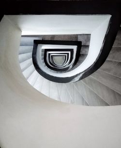 Directly below shot of spiral staircase