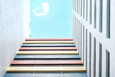 Directly below shot of building against sky