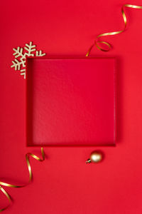 Close-up of red door