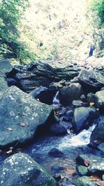 Rocks in sea