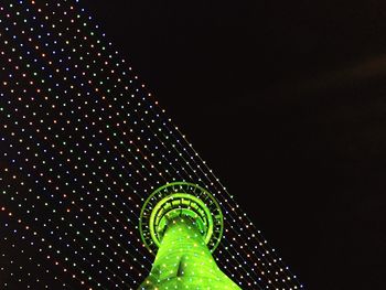 Low angle view of illuminated building