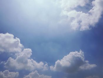 Low angle view of clouds in sky