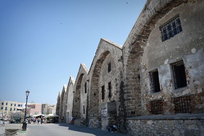 Historic building against clear blue sky