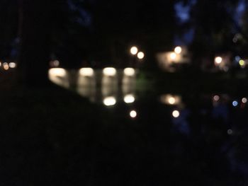 Defocused lights at night