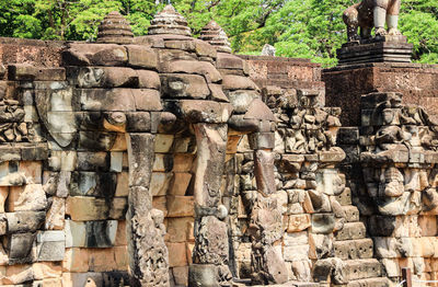 View of old ruins of temple
