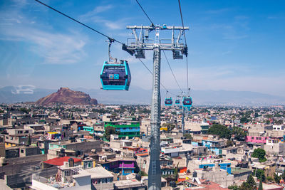 Cablebús in iztapalapa, mexico city