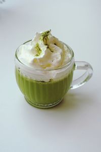 Close-up of ice cream against white background