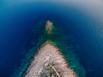 High angle view of sea