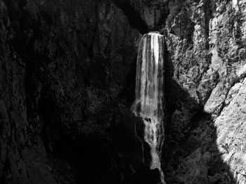 Scenic view of waterfall