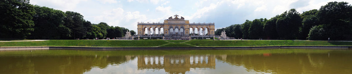 Reflection of building in lake