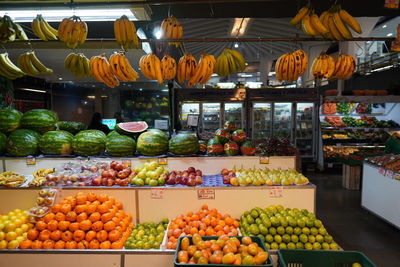 Fruits for sale at market stall