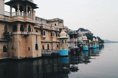 Buildings in a lake