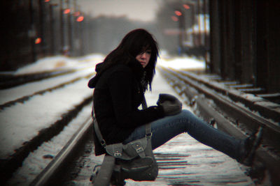 Woman standing in park