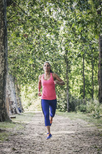 People walking in forest