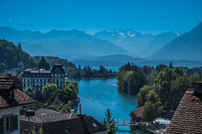 Motive from thun city at thunersee, switzerland