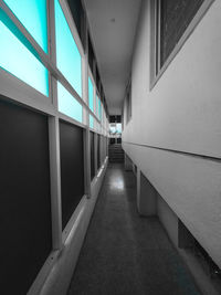 Empty corridor of building