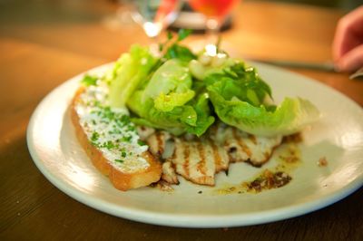 Close-up of served food