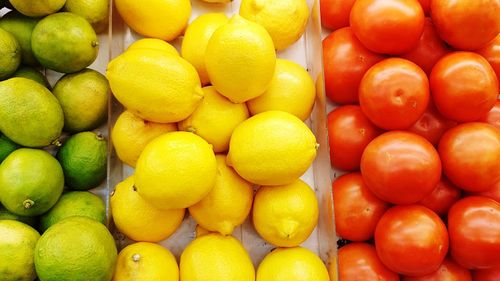 Full frame shot of oranges in market